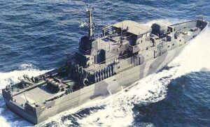 Landsort Class Mine Countermeasures Vessel on Patrol