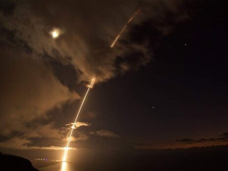 USS John Paul Jones fires SM-6 Dual I missiles from Aegis combat system