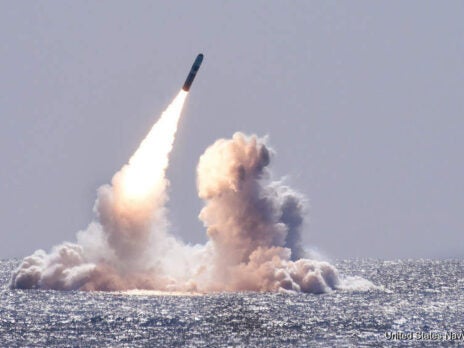 US Navy launches Trident II D5 missile from USS Nebraska