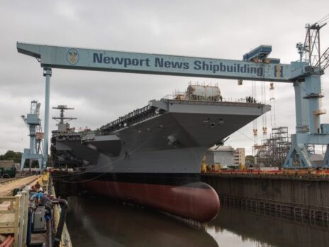 US Navy’s second Ford-class aircraft carrier to enter the water