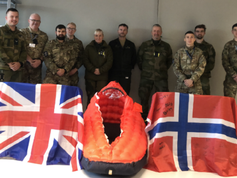 Royal Navy and RAF train Norwegian F-35 pilots in survival techniques