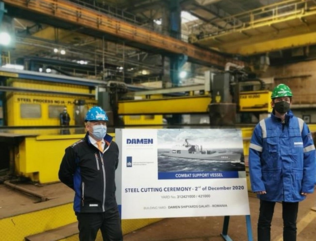Damen conducts first steel cut for Dutch Navy’s CSS ‘Den Helder’