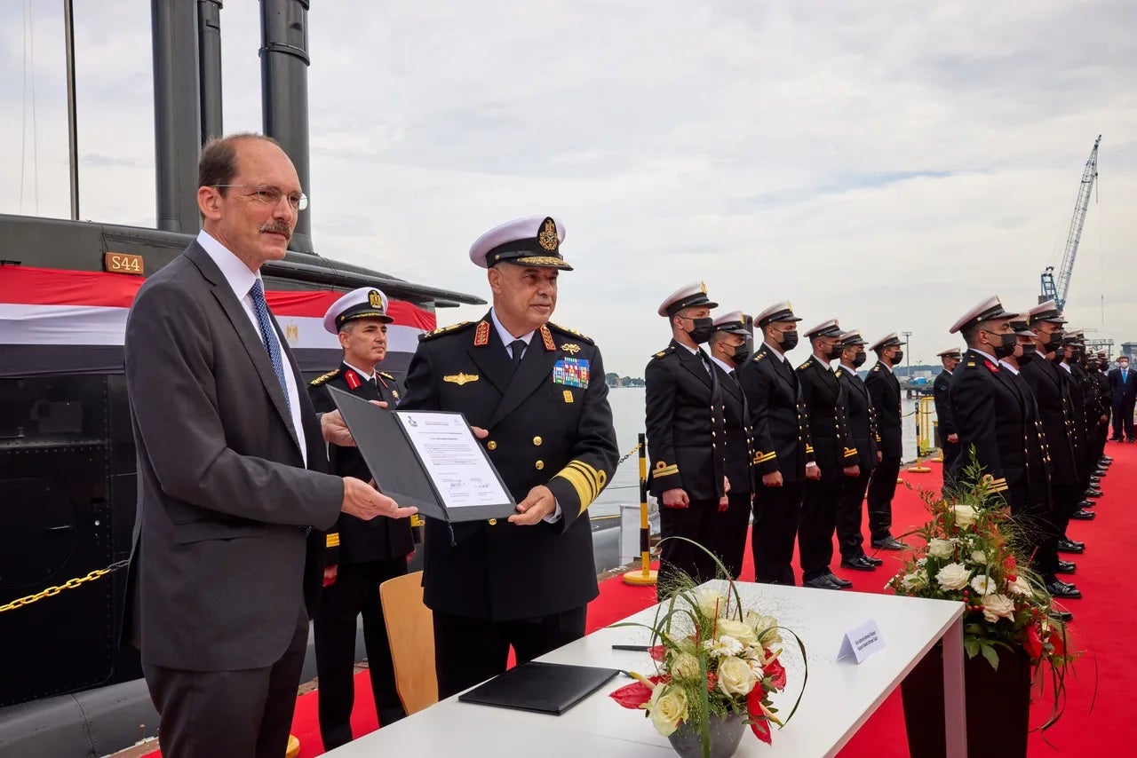 Egyptian Navy receives fourth Type 209/1400mod-class submarine