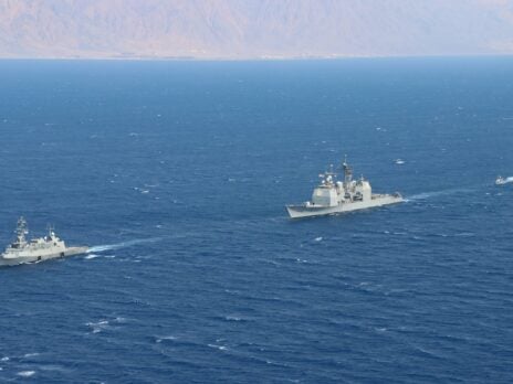 US and Israeli naval vessels sail together in Gulf of Aqaba