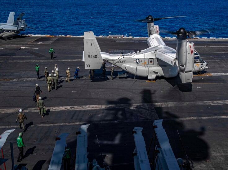 US Navy’s CMV-22B Osprey achieves initial operational capability