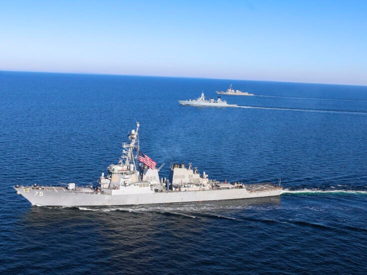 US and German ships conduct interoperability exercise in Baltic Sea