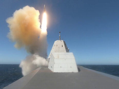 USS Zumwalt live fires ESSM and SM-2 during final air defence testing