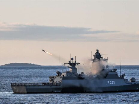 German Navy test fires RBS 15 against land target