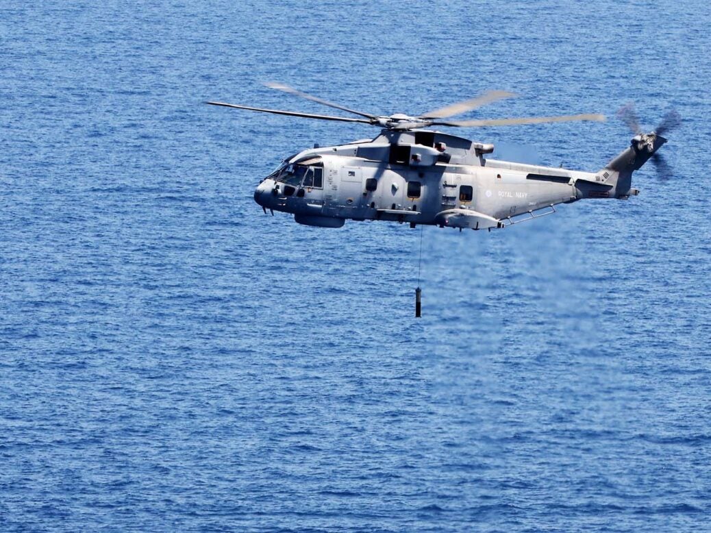 Leonardo helicopter UK Navy