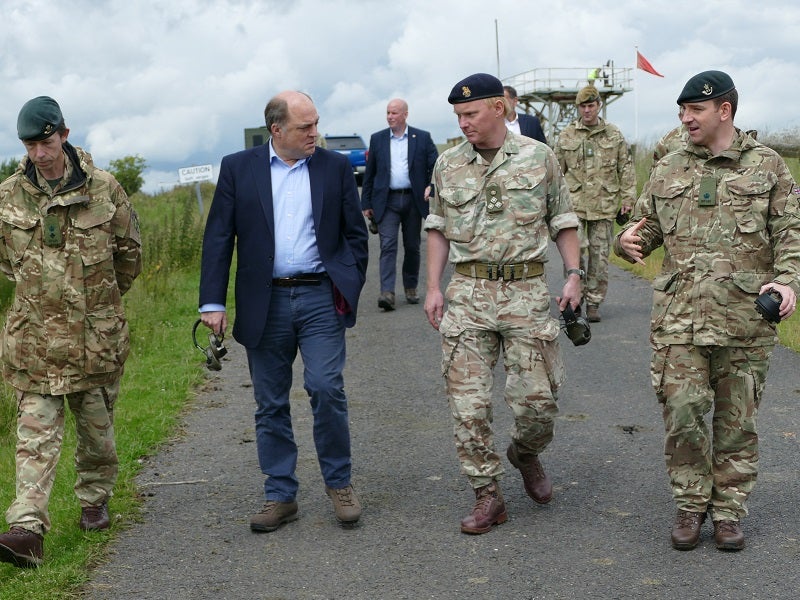 Defence Secretary Ben Wallace meets Ukrainian troops being trained in the UK