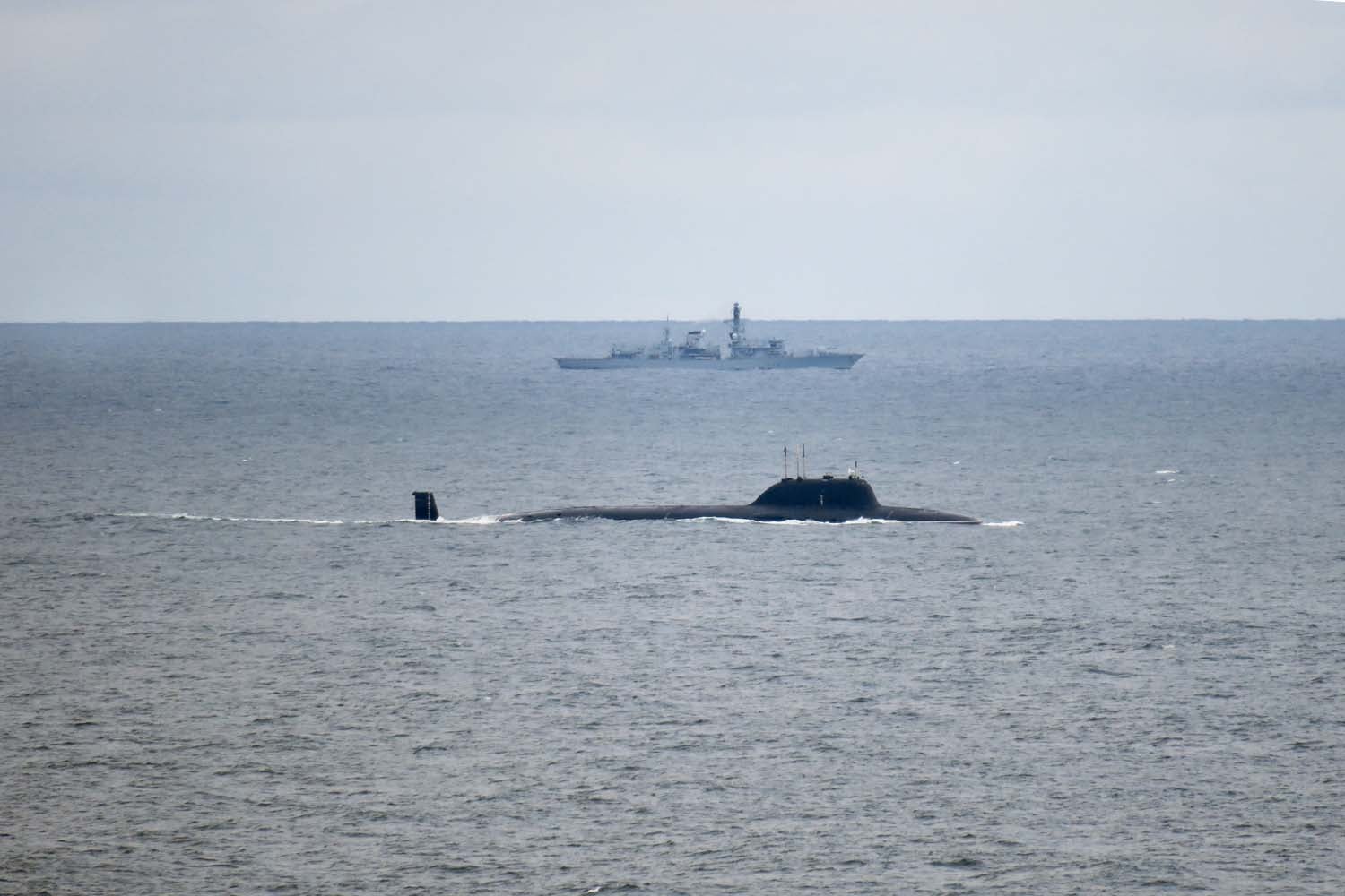Royal Navy frigate shadowed two Russian submarines in North Sea