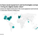 South & Central America is seeing a hiring jump in naval industry digital media roles