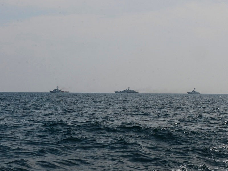 160802-N-TI017-267 BLACK SEA (August 2, 2016) The amphibious dock landing ship USS Whidbey Island (LSD 41) leads a column of Romanian naval vessels during a photo exercise Aug. 2, 2016. Whidbey Island is deployed with the Wasp Amphibious Ready Group to support maritime security operations and theater security cooperation efforts in the U.S. 6th Fleet area of operations. (U.S. Navy photo by Mass Communication Specialist 2nd Class Nathan R. McDonald/Released)