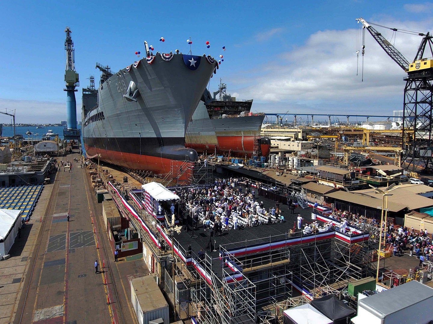 General Dynamics NASSCO launches fifth John Lewisclass oiler Naval