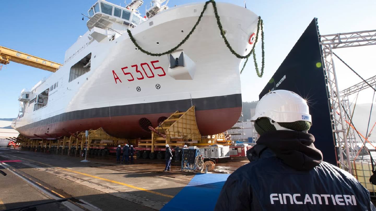 Italy’s new hydro-oceanographic ship launched at Fincantieri facility