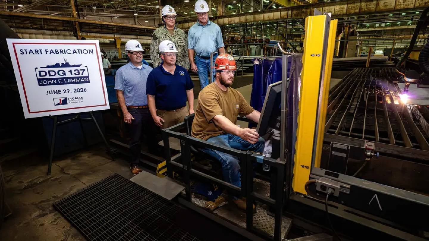USS John F. Lehman Fabrication Begins at HII’s Ingalls Shipbuilding