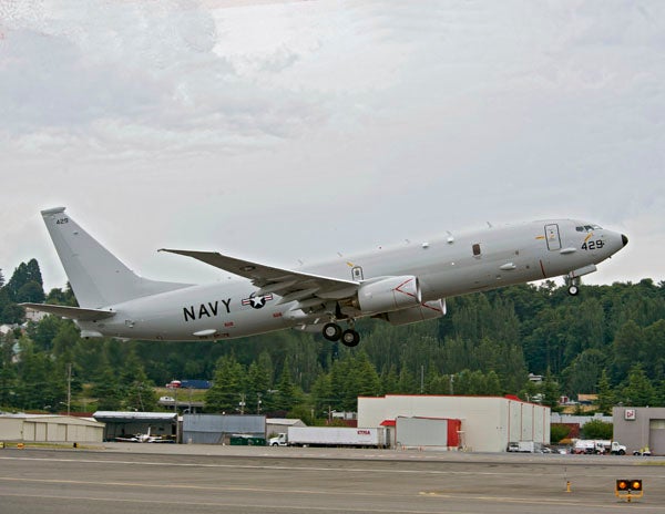 US Navy's Boeing-built P-8A Poseidon aircraft 