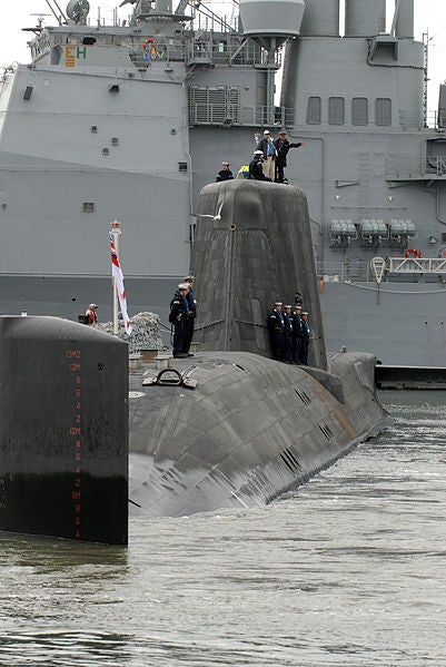 UK Royal Navy's nuclear-powered submarine, HMS Astute (S119)