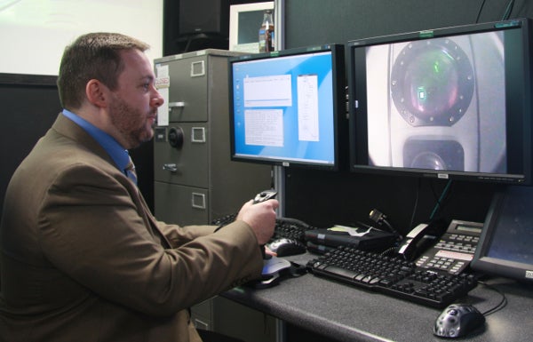 official demonstrates control of a payload sensor