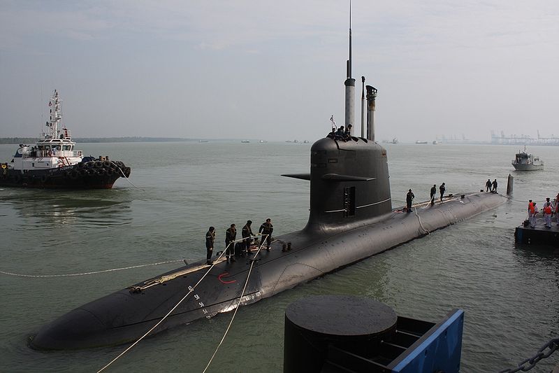 DCNS-built Royal Malaysian Navy's first Scorpene-class submarine